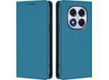 Custodia In Pelle Per Xiaomi Redmi Note 14 Pro 4G, Custodia Flip Magnetica In Finto Cuoio Con Supporto Lago Blu