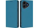 Custodia Per Telefono Cellulare Per Ulefone Note 19, Flip Cover In Finto Cuoio Antiurto Magnetica Con Supporto Blu