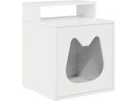 Vidaxl Casetta Per Gatti Bianco Lucido 42,5 X 40 X 52,5 Cm Materiale A Base Di Legno