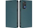 Custodia Per Xiaomi Redmi Note 11S/Note 11 4G, Flip Cover In Finto Cuoio Antiurto Magnetica Con Supporto Verde