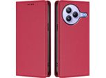 Custodia In Pelle Per Xiaomi Civi 5 Pro, Custodia Magnetica In Finto Cuoio Con Supporto Rosso