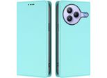 Custodia Per Xiaomi Civi 5 Pro, Custodia Magnetica Antiurto Con Supporto In Finto Cuoio Flip Cover Turchese