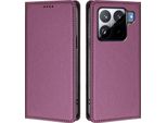 Custodia Per Xiaomi 15S Pro, Flip Cover In Finto Cuoio Antiurto E Magnetica Con Supporto Viola