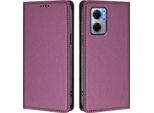 Custodia In Pelle Per Xiaomi Poco M5/M4 5G/Redmi 10 5G, Custodia Flip Magnetica In Finto Cuoio Con Supporto Viola