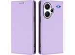 Custodia In Pelle Per Xiaomi Redmi Note 13 Pro+, Custodia Flip Magnetica In Finto Cuoio Con Supporto Viola Chiaro