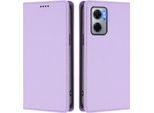 Custodia Per Xiaomi Poco M5/M4 5G/Redmi 10 5G, Flip Cover In Finto Cuoio Antiurto Magnetica Con Supporto Viola