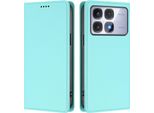 Custodia In Pelle Per Xiaomi Redmi K70 Ultra, Custodia Flip Magnetica In Finto Cuoio Con Supporto Verde Menta