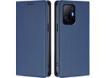 Custodia Per Xiaomi 11T / Xiaomi 11T Pro, Flip Cover In Finto Cuoio Antiurto Magnetica Con Supporto Blu Scuro