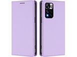 Custodia Per Xiaomi Redmi Note 11 Pro+ 5G, Flip Cover In Finto Cuoio Antiurto E Magnetica Con Supporto Viola