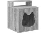 Vidaxl Casetta Per Gatti Grey Sonoma 42,5 X 40 X 52,5 Cm Materiale A Base Di Legno