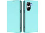 Custodia In Pelle Per Xiaomi Poco X7 Pro, Custodia Magnetica In Finto Cuoio Flip Con Supporto Verde Menta