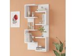 Set Di 2 Mensole Sospese 'Omn' 93 X 24 X 15 Cm Con 4 Mensole Ciascuna Bianco