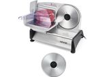 Vevor Affettatrice Multiuso Per Carne 200 W Affettatrice Elettrica Con Lama Da 19 Cm, Affettatrice Per Carne Con Spessore Regolabile Da 0 A 15 Mm, Per Carne Congelata Prosciutto Bistecca Di Prima Scelta