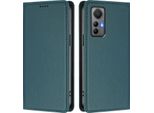 Custodia Per Xiaomi 12 Lite, Flip Cover In Finto Cuoio Antiurto E Magnetica Con Supporto Verde
