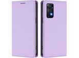 Custodia In Pelle Per Xiaomi Redmi Note 11 Pro 5G/4G/Note 12 Pro 4G, Custodia Flip Magnetica In Finto Cuoio Con Supporto Viola Chiaro