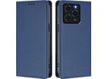 Custodia In Pelle Per Ulefone Note 20 Pro, Flip Case Magnetico In Finto Cuoio Con Supporto Blu Scuro