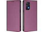 Custodia In Pelle Per Xiaomi Redmi Note 11 Pro 5G/4G/Note 12 Pro 4G, Custodia Flip Magnetica In Finto Cuoio Con Supporto Viola