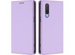 Custodia In Pelle Per Xiaomi Mi Cc9E / Mi A3, Custodia Flip Magnetica In Finto Cuoio Con Supporto Viola Chiaro