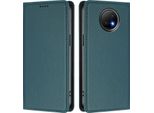 Custodia In Pelle Per Xiaomi Redmi Note 9T, Custodia Magnetica In Finto Cuoio Con Supporto Verde