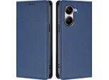 Custodia Per Xiaomi Poco X7 Pro, Flip Cover In Finto Cuoio Antiurto Magnetica Con Supporto Blu Scuro