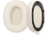 Inf Cuscinetti Di Ricambio In Pelle Proteica Per Edifier Atom Max Atm - Bianco Crema (2 Pezzi)