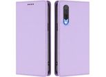 Custodia In Pelle Per Xiaomi Mi CC9 / Mi 9 Lite, Custodia Flip Magnetica In Finto Cuoio Con Supporto Viola Chiaro