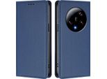 Custodia Per Xiaomi 13 Ultra, Flip Cover In Finto Cuoio Antiurto Magnetica Con Supporto Blu Scuro
