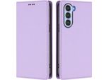Custodia Per Telefono Cellulare Per Zte Nubia S, Flip Cover In Finto Cuoio Antiurto Magnetica Con Supporto Viola
