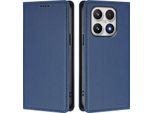 Custodia In Pelle Per Xiaomi 17, Flip Case Magnetico In Finto Cuoio Con Supporto Blu Scuro