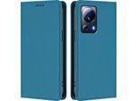 Custodia In Pelle Per Xiaomi 13 Lite, Custodia Flip Magnetica In Finto Cuoio Con Supporto Lake Blu