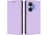 Custodia In Pelle Per Xiaomi Poco F7/Redmi Turbo 4 Pro, Custodia Flip Magnetica In Finto Cuoio Con Supporto Viola Chiaro
