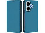 Custodia Per Xiaomi Redmi Note 13 4G, Flip Cover In Finto Cuoio Antiurto Magnetica Con Supporto Blu