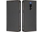 Custodia Per Xiaomi Redmi 8/Redmi 8A, Flip Cover In Finto Cuoio Antiurto Magnetica Con Supporto Nero