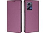 Custodia In Pelle Per Xiaomi Poco X5/Redmi Note 12 5G, Custodia Flip Magnetica In Finto Cuoio Con Supporto Viola