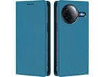 Custodia In Pelle Per Xiaomi Poco F7 Pro/F7 Ultra, Custodia Flip Magnetica In Finto Cuoio Con Supporto Lake Blu