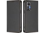 Custodia Per Xiaomi 12 Lite, Flip Cover In Finto Cuoio Antiurto E Magnetica Con Supporto Nero
