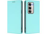 Custodia Per Xiaomi Redmi 15 5G/4G, Flip Cover In Finto Cuoio Antiurto Magnetica Con Supporto Turchese