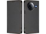Custodia In Pelle Per Xiaomi Poco F7 Pro/F7 Ultra, Flip Case Magnetico In Finto Cuoio Con Supporto Nero
