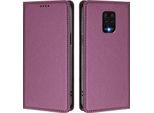 Custodia Per Xiaomi Redmi Note 9S/ 9 Pro/ 9 Pro Max, Flip Cover In Finto Cuoio Antiurto Magnetica Con Supporto Viola