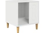 Vidaxl Cuccia Per Cani Bianco Lucido 44 X 42 X 49 Cm Materiale A Base Di Legno