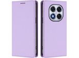 Custodia Per Xiaomi Poco X7/Redmi Note 14 Pro 5G/14 Pro+ 5G, Flip Cover In Finto Cuoio Antiurto Magnetica Con Supporto Viola