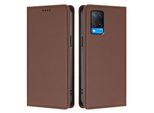Custodia Per Telefono Cellulare Per Oppo A54 4G/A54S/A55 5G/A16/A16S/A55S 5G/A53S 5G/A56 5G, Custodia In Finto Cuoio Flip Cover Antiurto Magnetica Con Supporto Brown