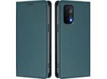 Custodia Per Telefono Cellulare Per Oppo A54 5G/Oppo A74 5G, Flip Cover In Finto Cuoio Antiurto Magnetica Con Supporto Verde