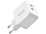 65W Dual USB-C (Pd) QC3.0 LadegeräT Gan Weiß, Pd 3.0, Qc 3.0