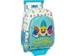 Safta Baby Shark Zaino Da Surf Con Rotelle Multicolore Multicolore Taglia Unica