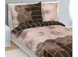 Biancheria Da Letto In Cotone - Marrone, Beige - 140X200, 70X90