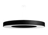 Lampadario Saturno Slim 90 Nero 8Xe27 15W Tessuto/Pvc/Acciaio 102X90X90Cm Sollux Lighting