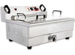 Beeketal Gastronomie Friteuse Fritteuse 230V, Fritteuse BTF/BWF:BWF-201P - 20 L mit Ablaufhahn