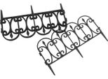 Set Di Recinzione Da Giardino - Recinzione A Innesto - Set Di 5 Pezzi - Bordi Decorativi Per Aiuole - Per Aiuole - Nero
