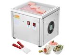 Eis-Rollmaschine - 28 x 24 x 2 cm Fritteuse für Eis - Eismaschine mit Kompressor und 2 Schabern - Zur Herstellung von Eis, gefrorenem Joghurt und Eisrollen.